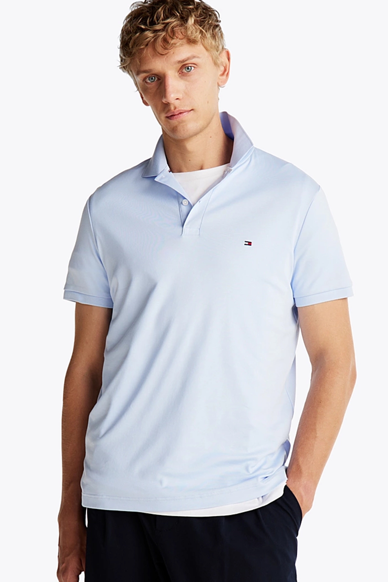 Tommy Hilfiger LIQUID COTTON REG SEASONAL POLO Blauw-1 2