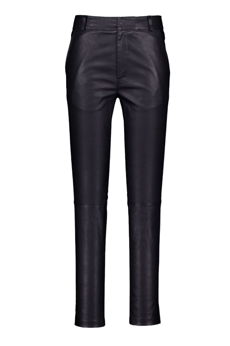 EST'SEVEN Dames leren broek Blauw-1 1