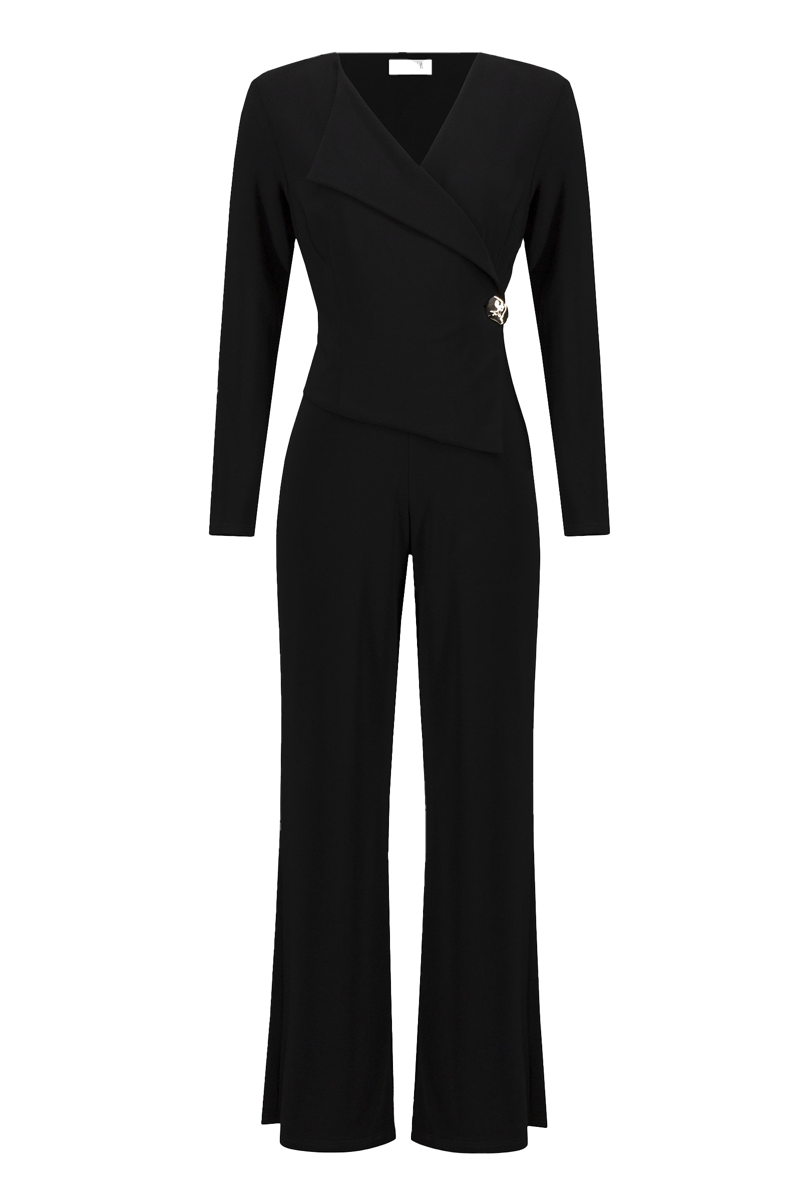 Dames jumpsuit/tuinbroek zwart