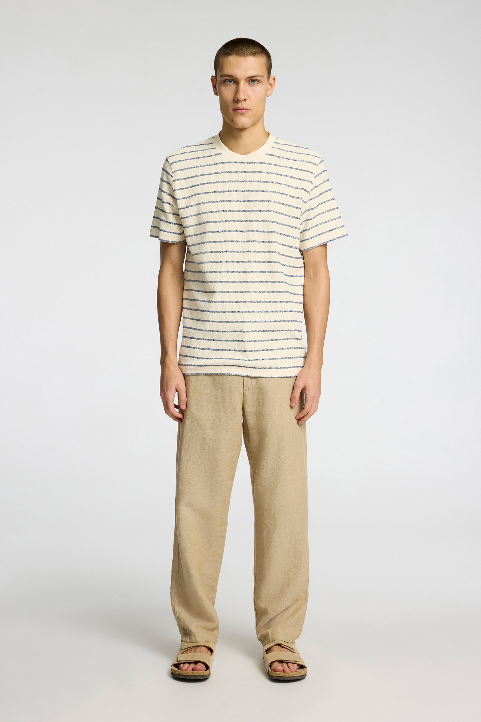 Heren polo korte mouw blauw