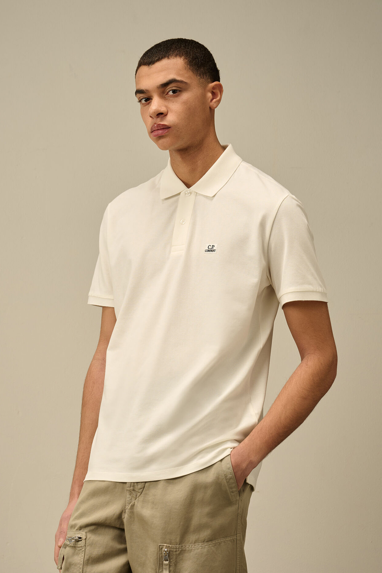 Heren polo korte mouw wit