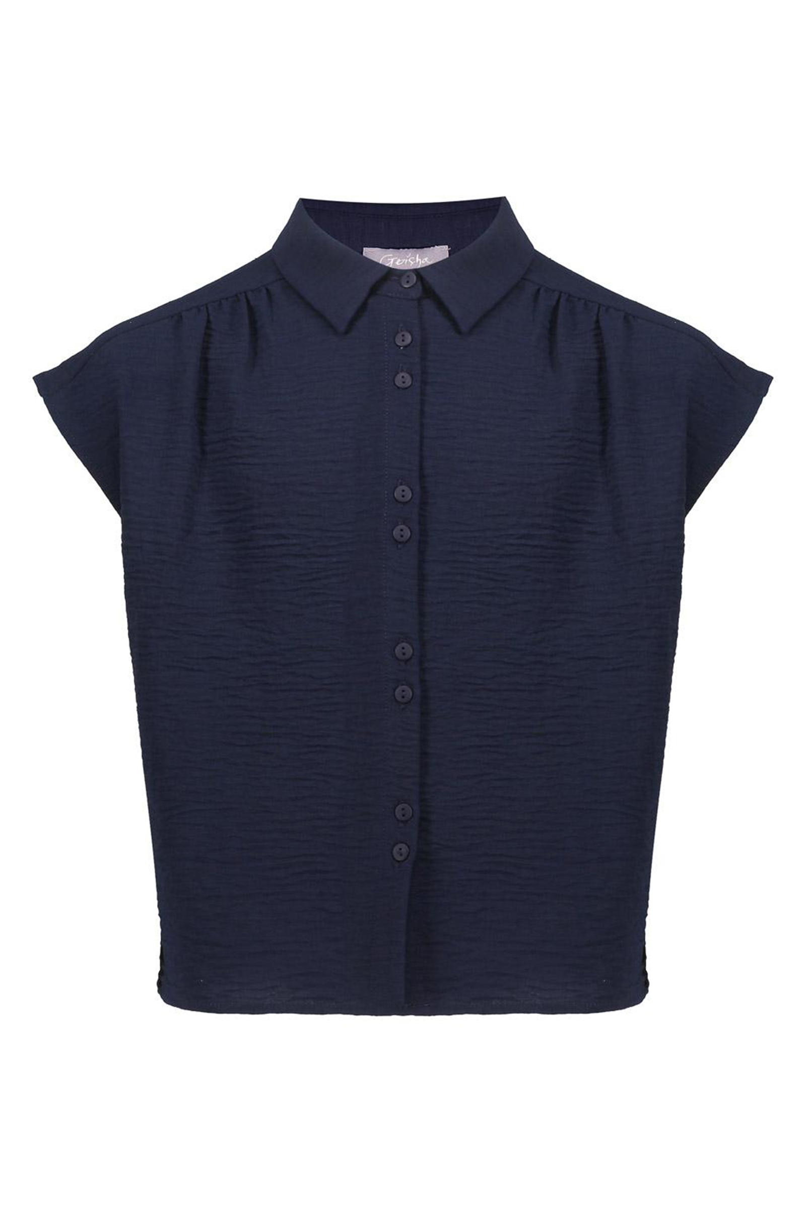 Meisjes blouse lange mouw blauw