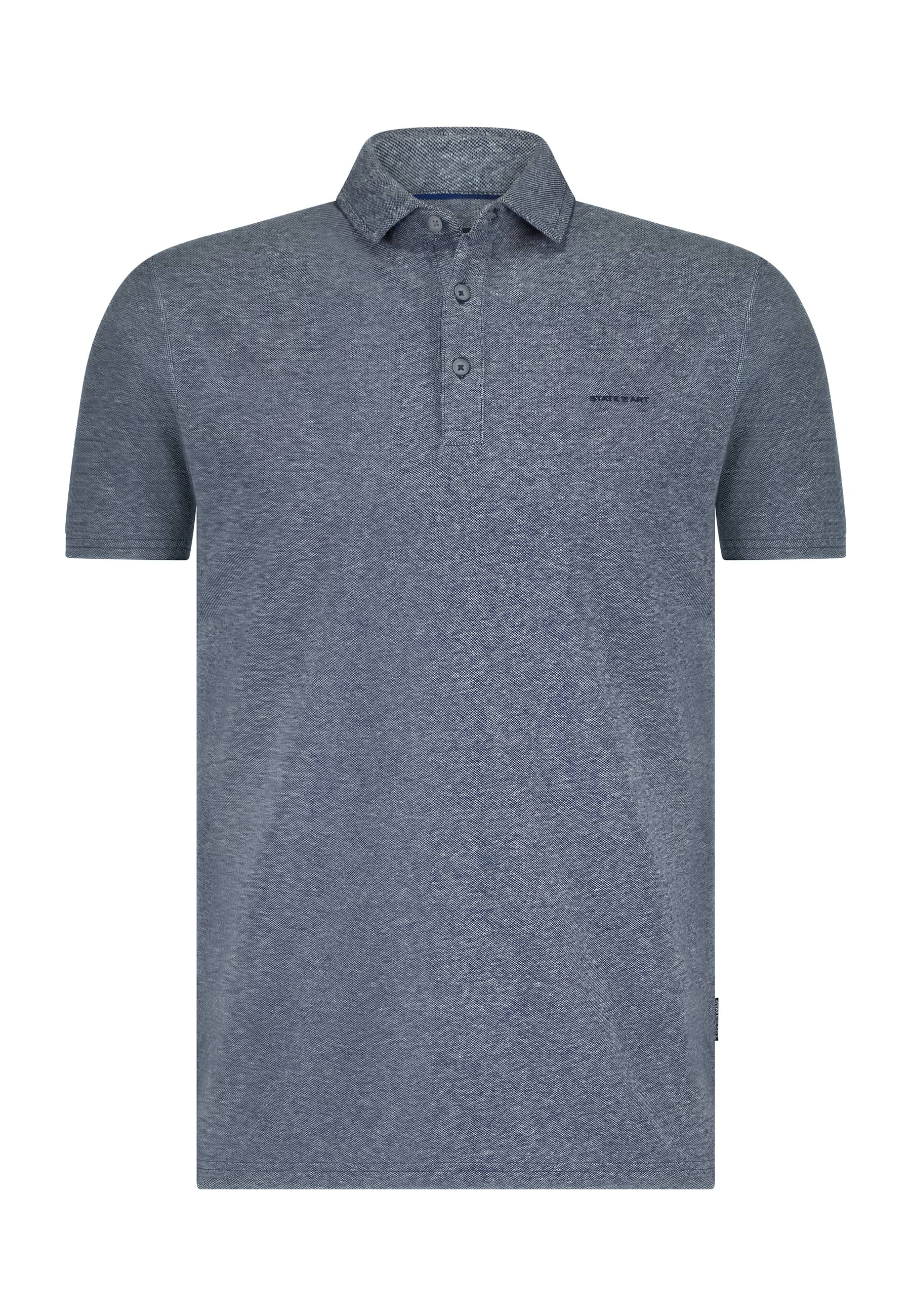 Heren polo korte mouw blauw