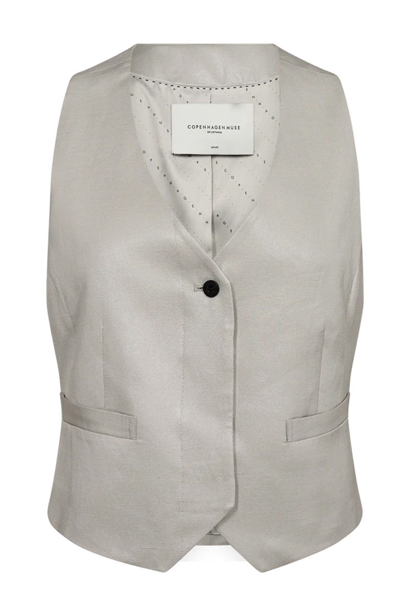 Dames gilet zilver