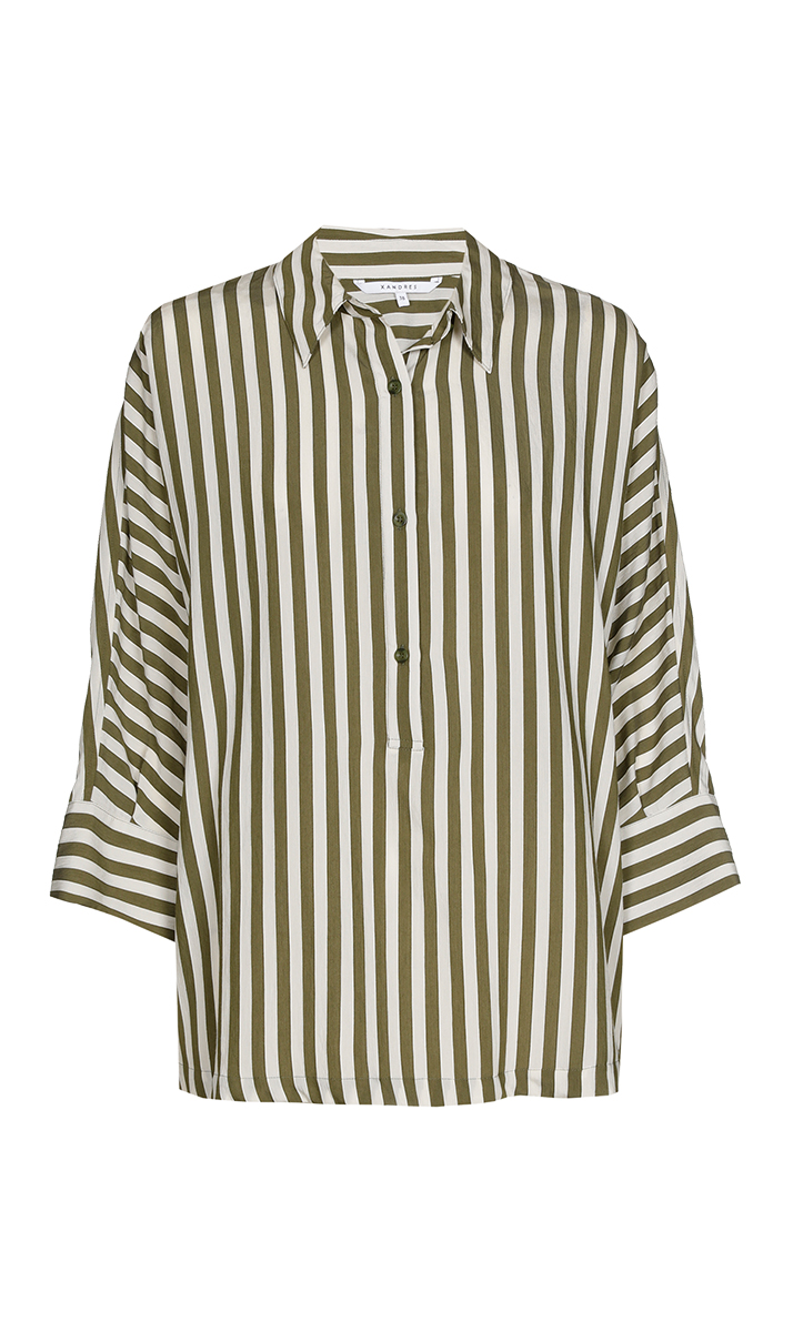 Dames blouse lange mouw groen