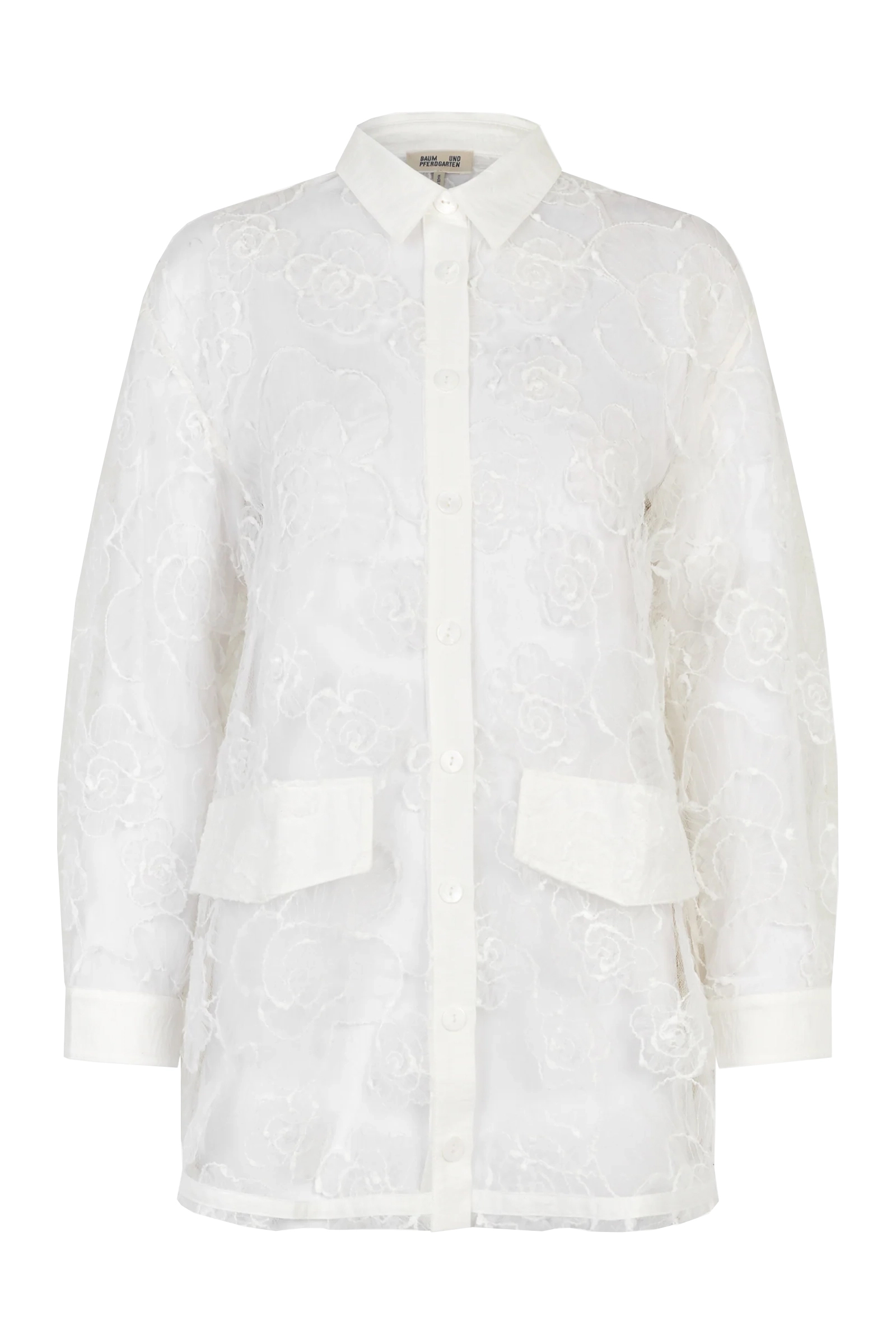 Dames blouse lange mouw wit