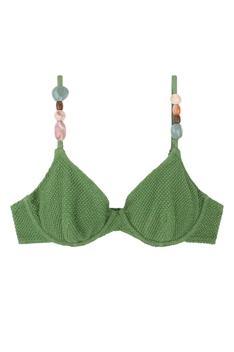 Bad/beach dames bikini top groen