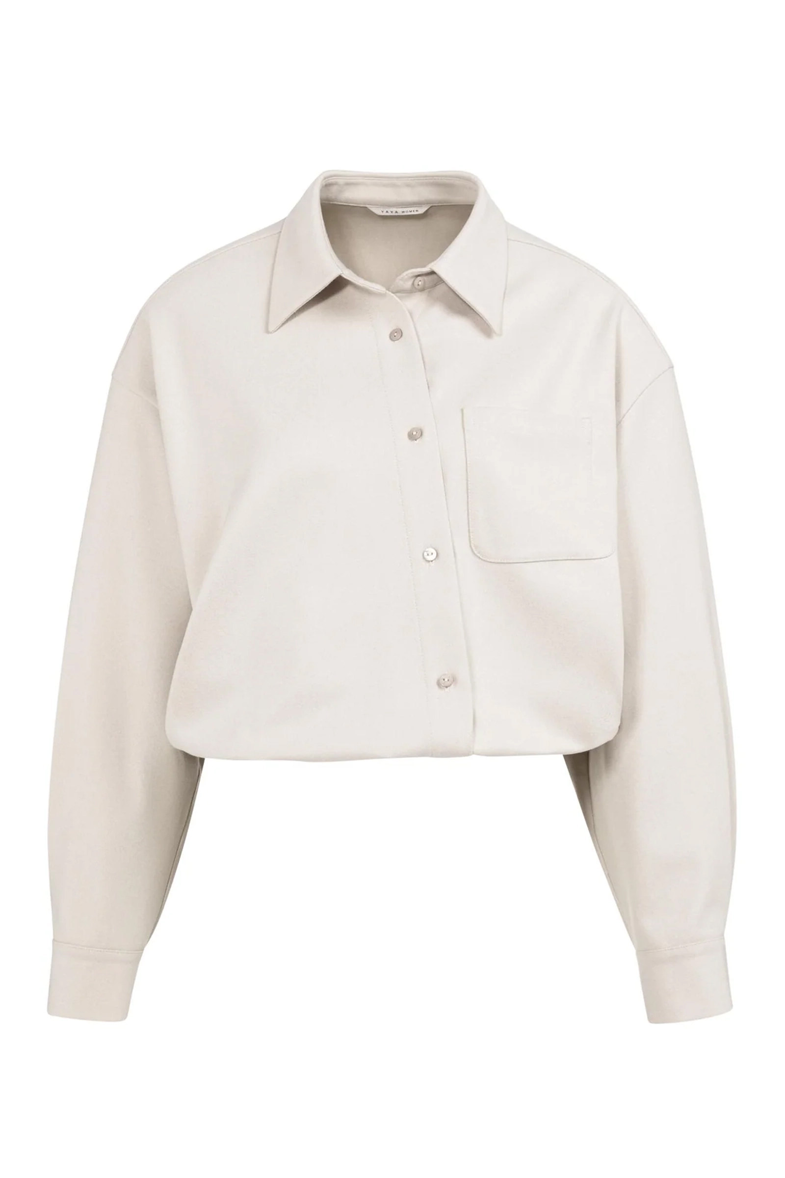Dames blouse lange mouw grijs
