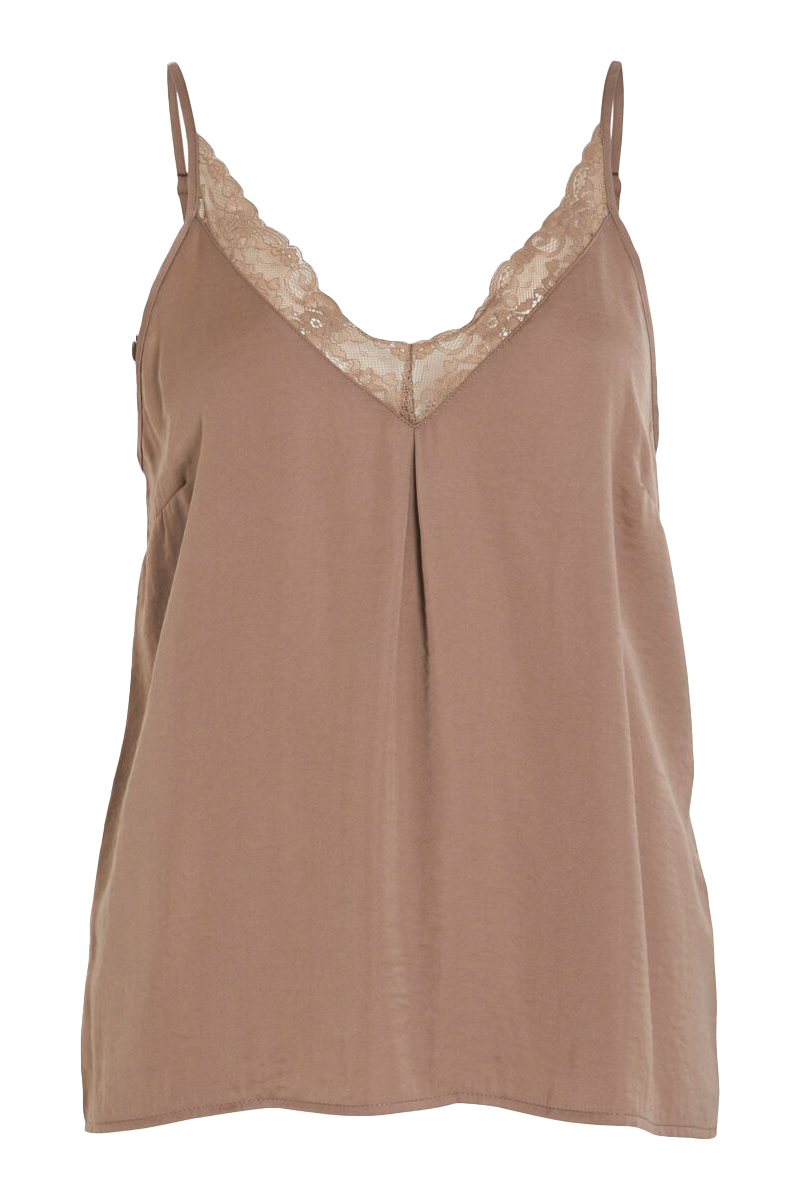 Dames top bruin