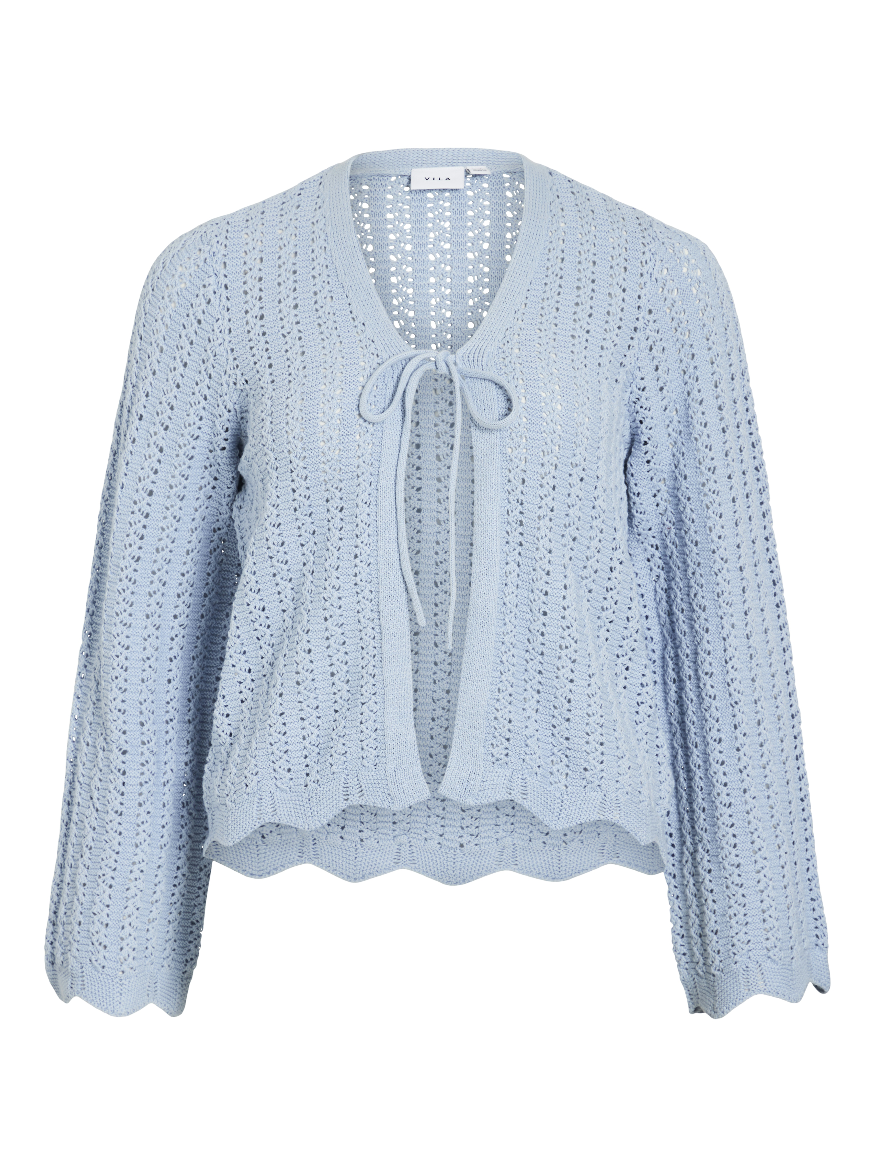 Vila VINOI L/S STRING KNIT CARDIGAN 253564-Kentucky Blue 1