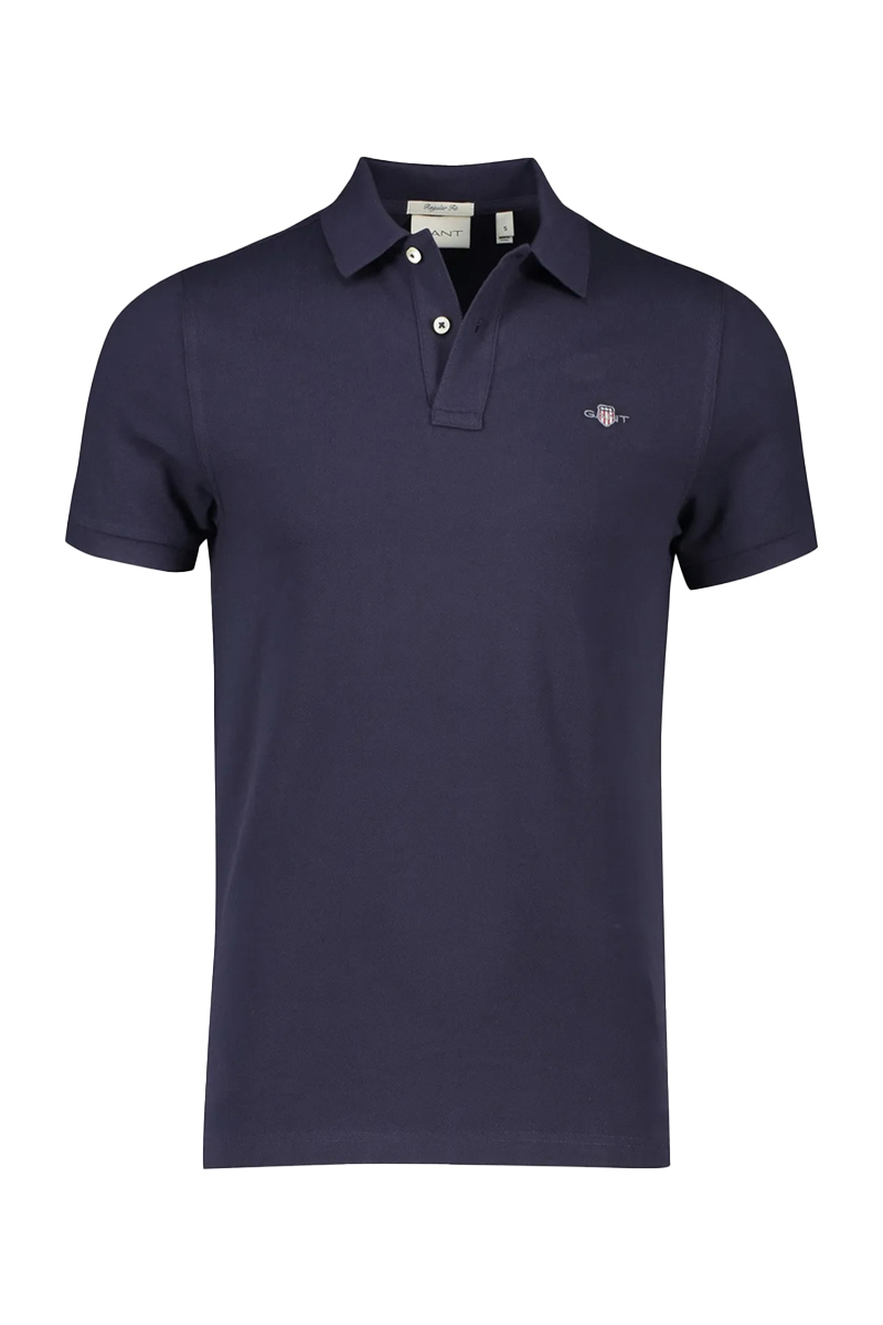 Gant REG SHIELD SS PIQUE POLO Blauw-1 1