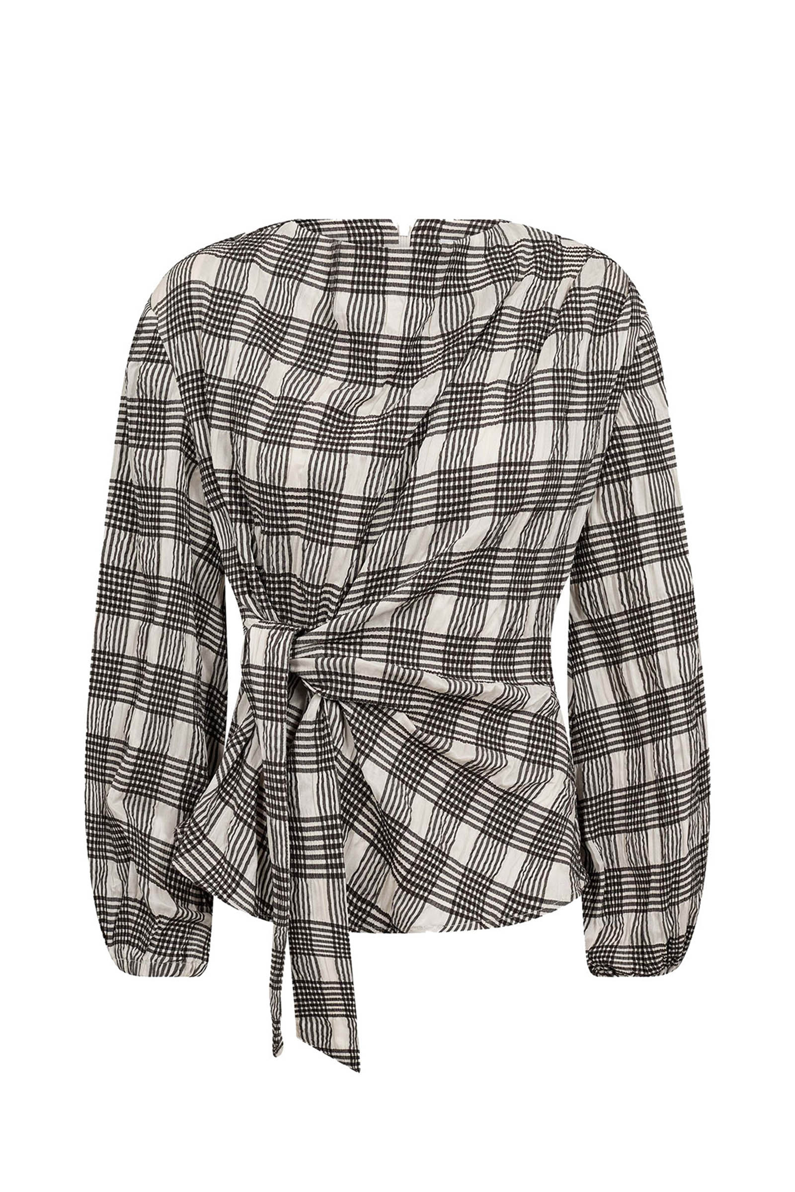 Dames blouse lange mouw zwart