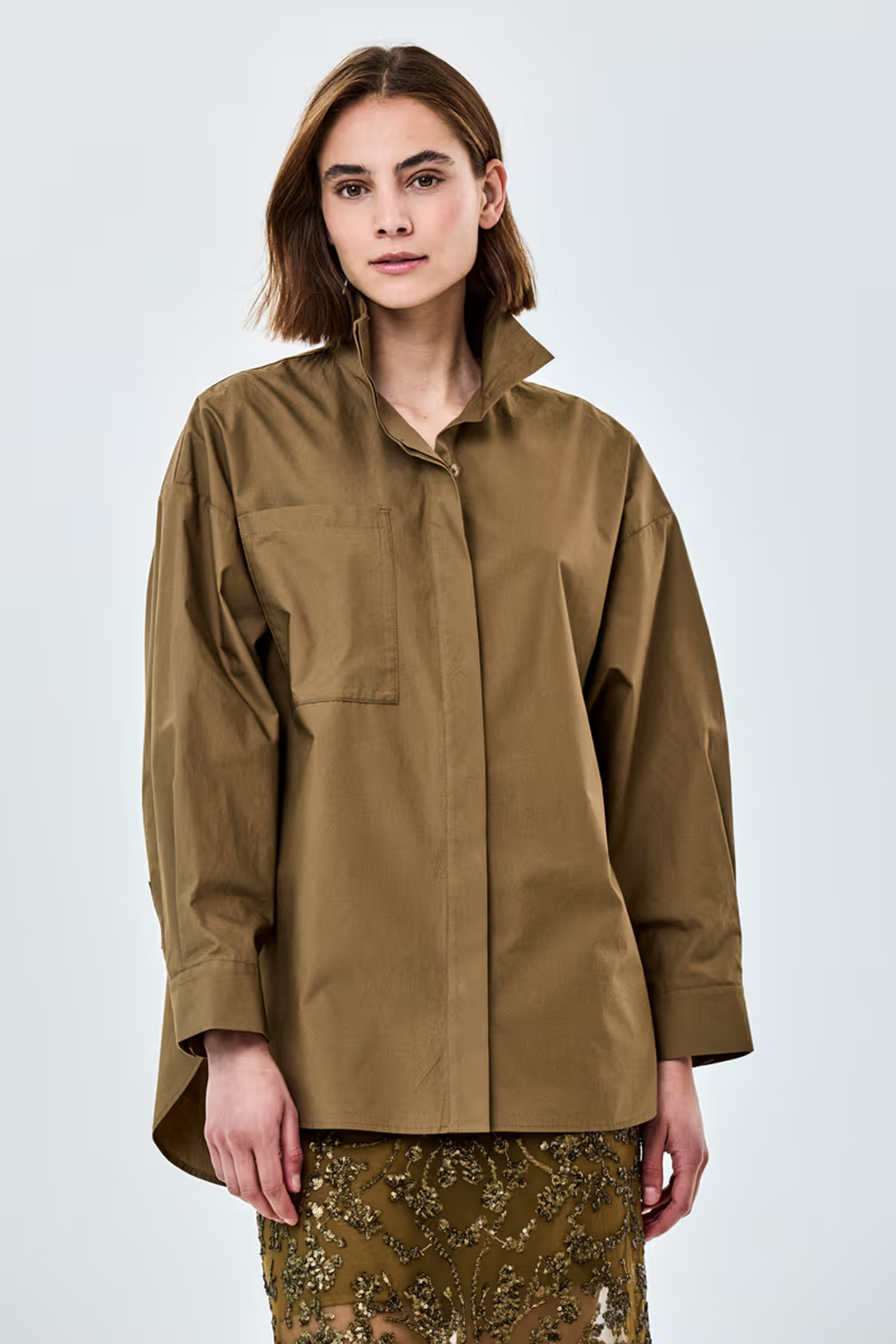 Dames blouse lange mouw groen