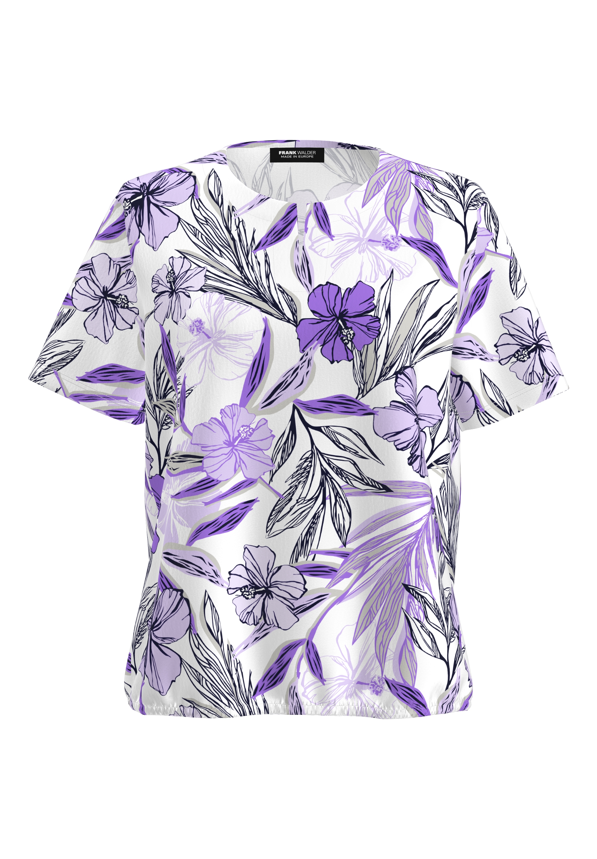 Dames t-shirt korte mouw paars