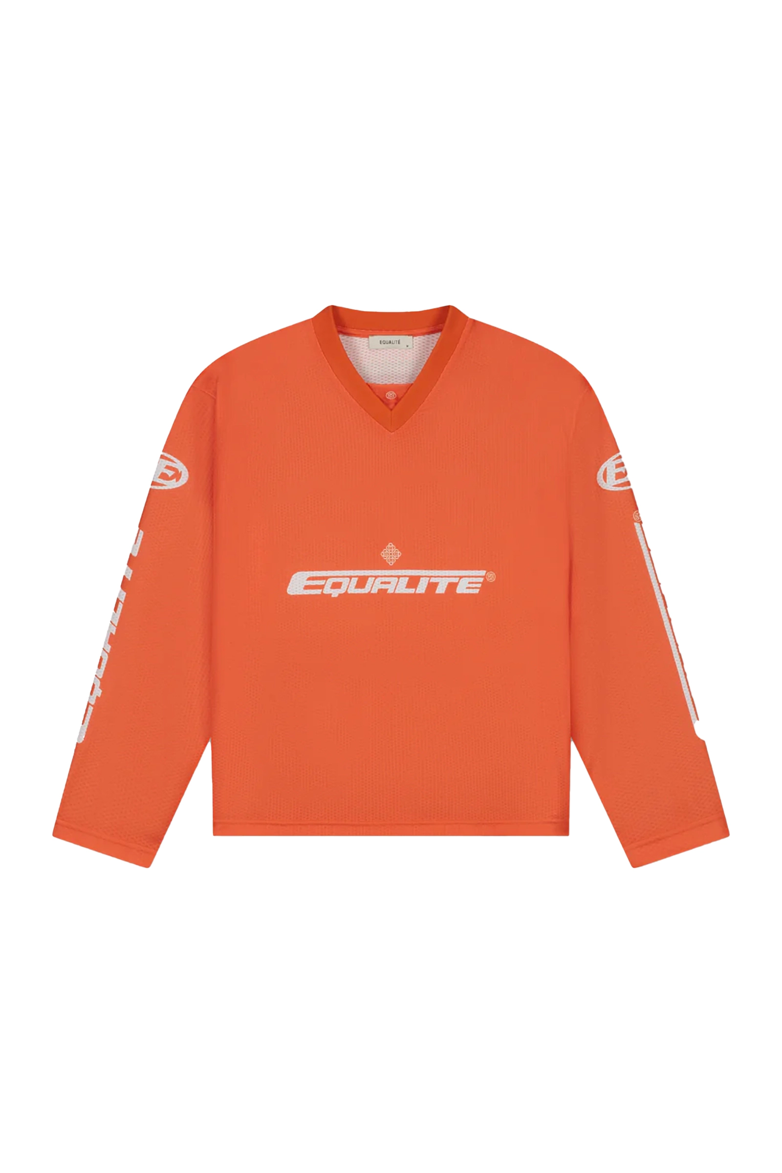 Heren t-shirt lange mouw oranje