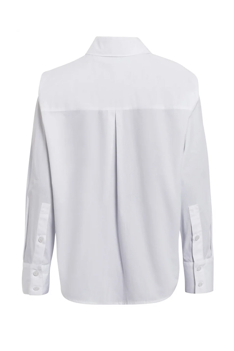 Dames blouse lange mouw blauw