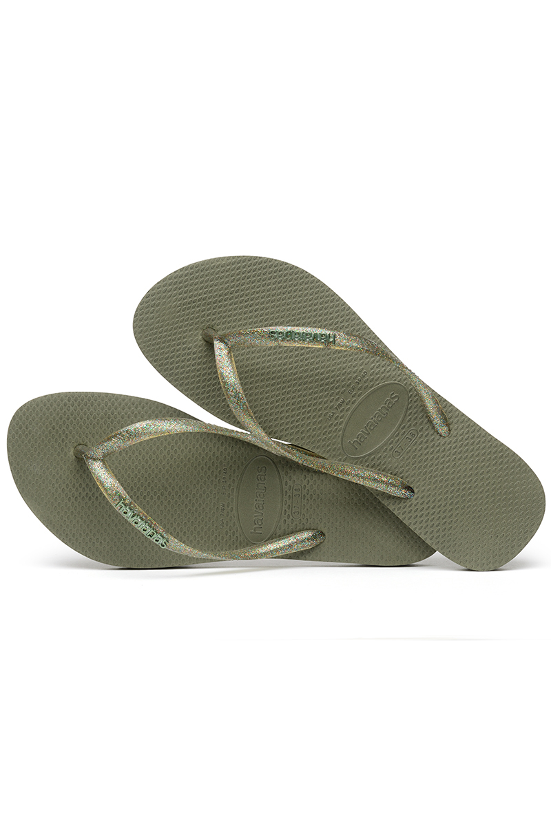 Havaianas HAVAIANAS SLIM LOGO METALLIC Groen-1 2