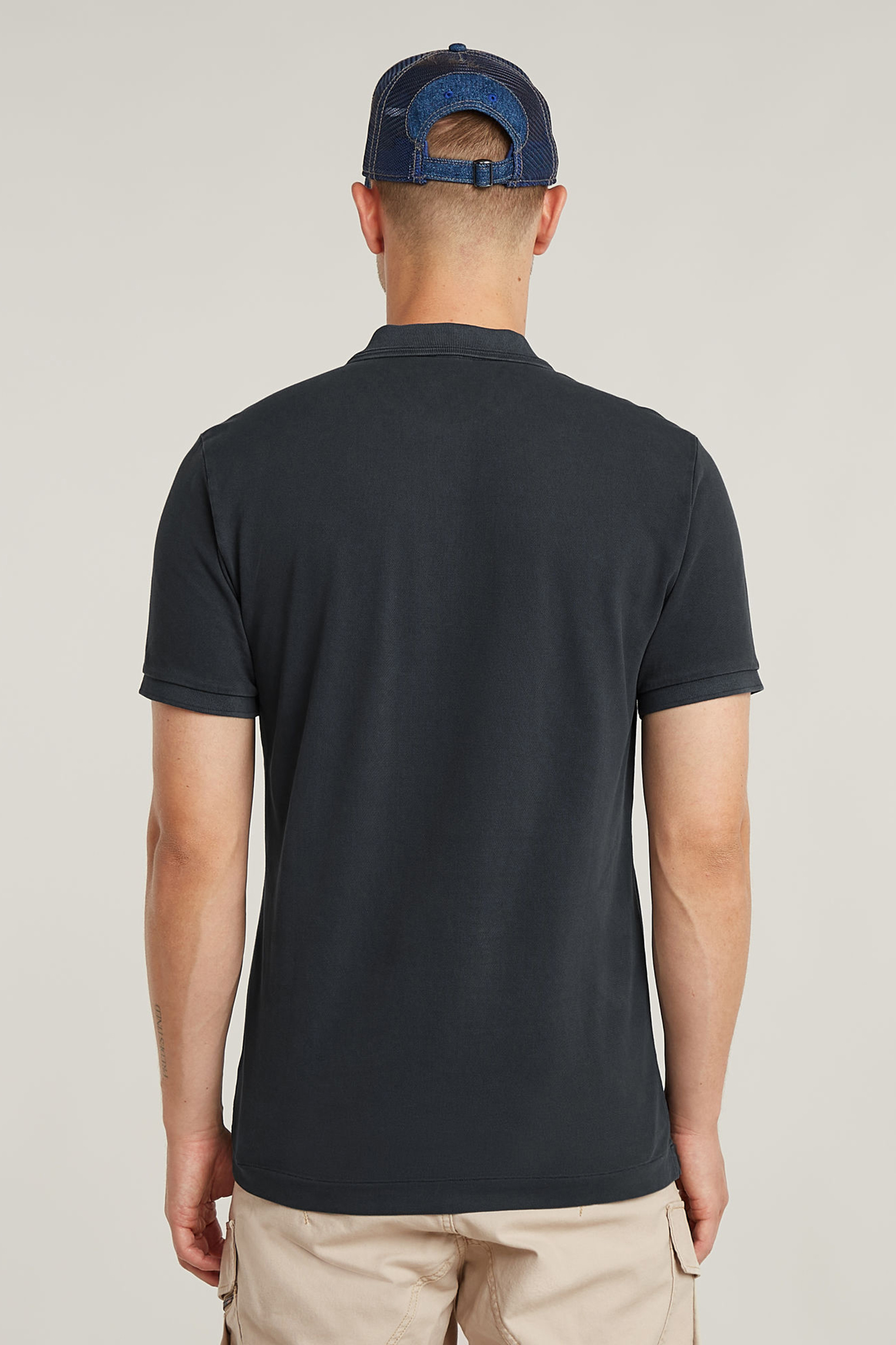 G-Star Dunda overdyed slim polo s\s Blauw-1 3