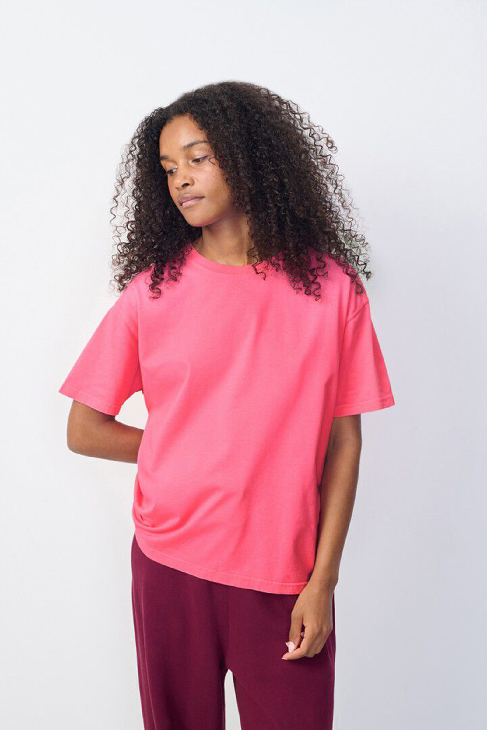 Dames t-shirt korte mouw rose