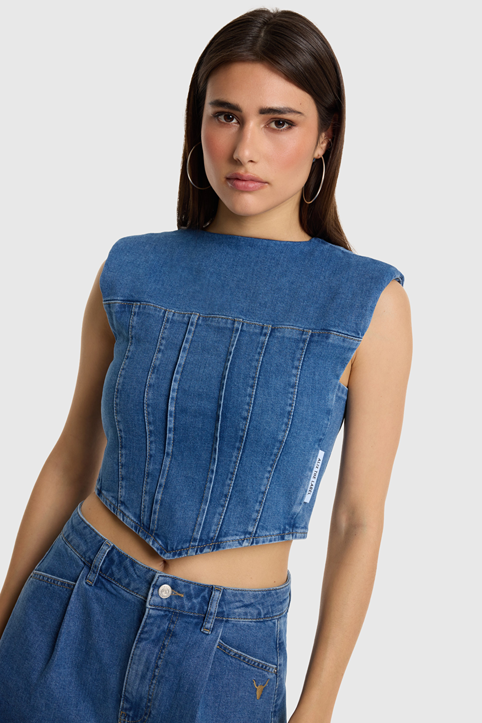 Dames top blauw