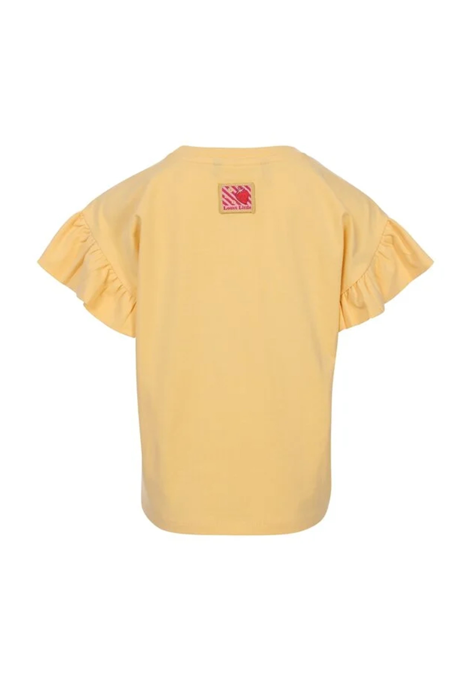 Meisjes t-shirt korte mouw geel