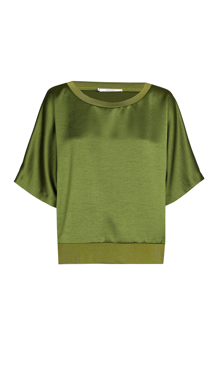 Dames blouse lange mouw groen