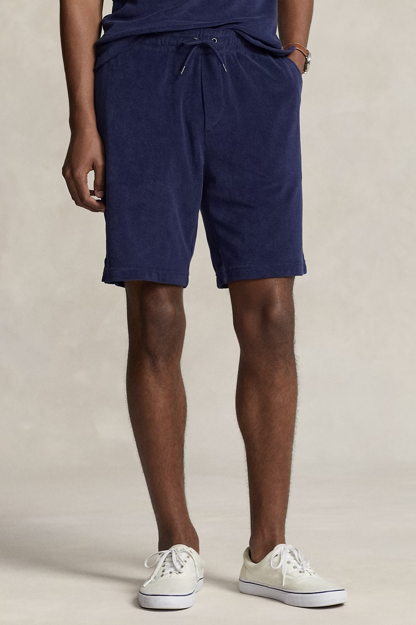 Heren short blauw