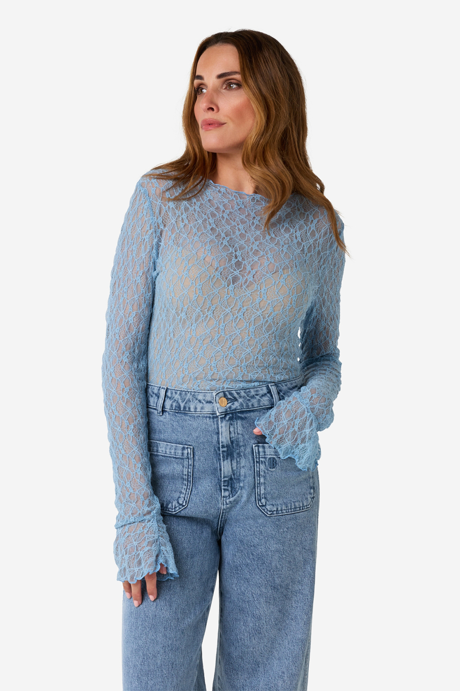 Dames top blauw
