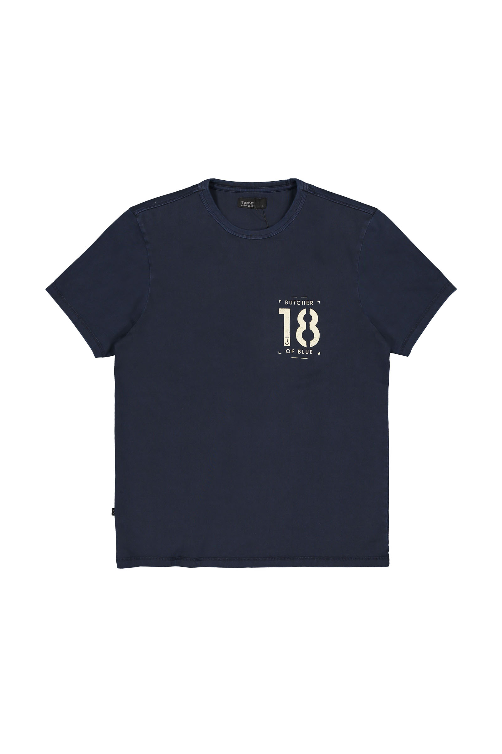 Heren t-shirt kortemouw blauw