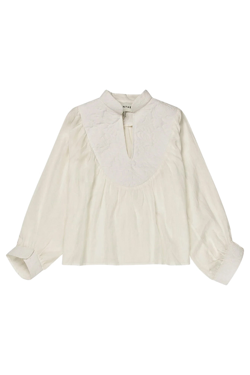 Dames blouse lange mouw ecru