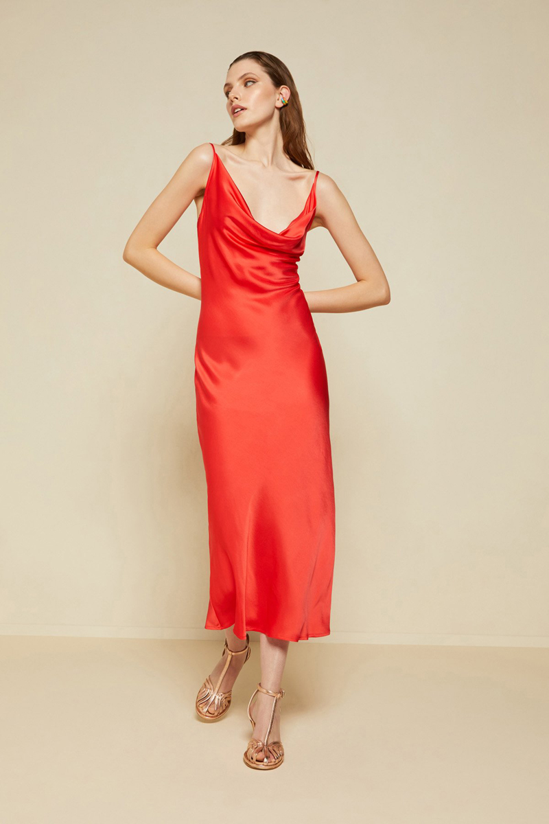 Dames jurk rood