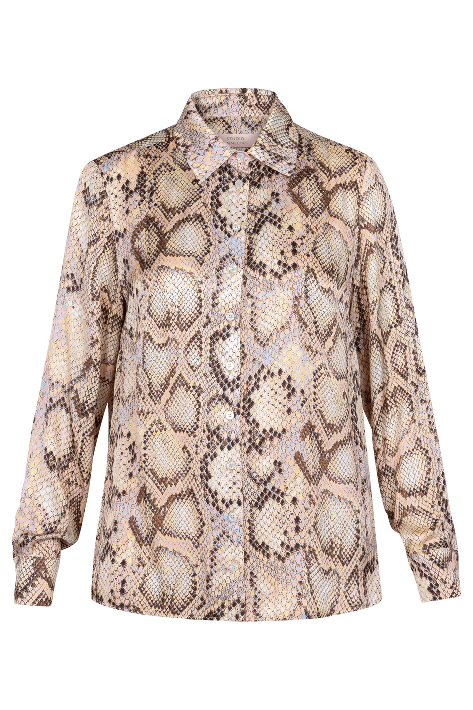 Dames blouse lange mouw ecru