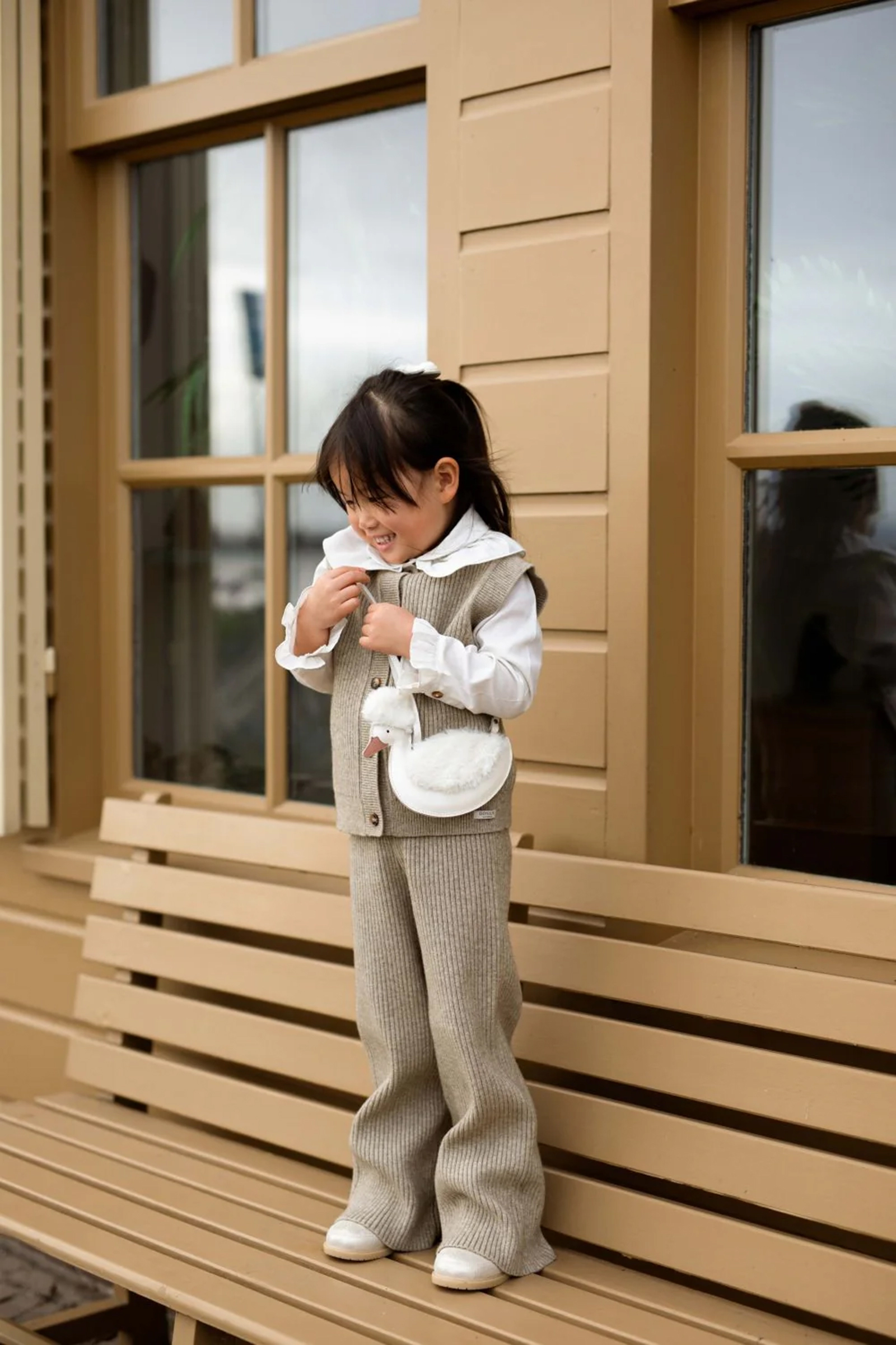 Meisjes broek bruin