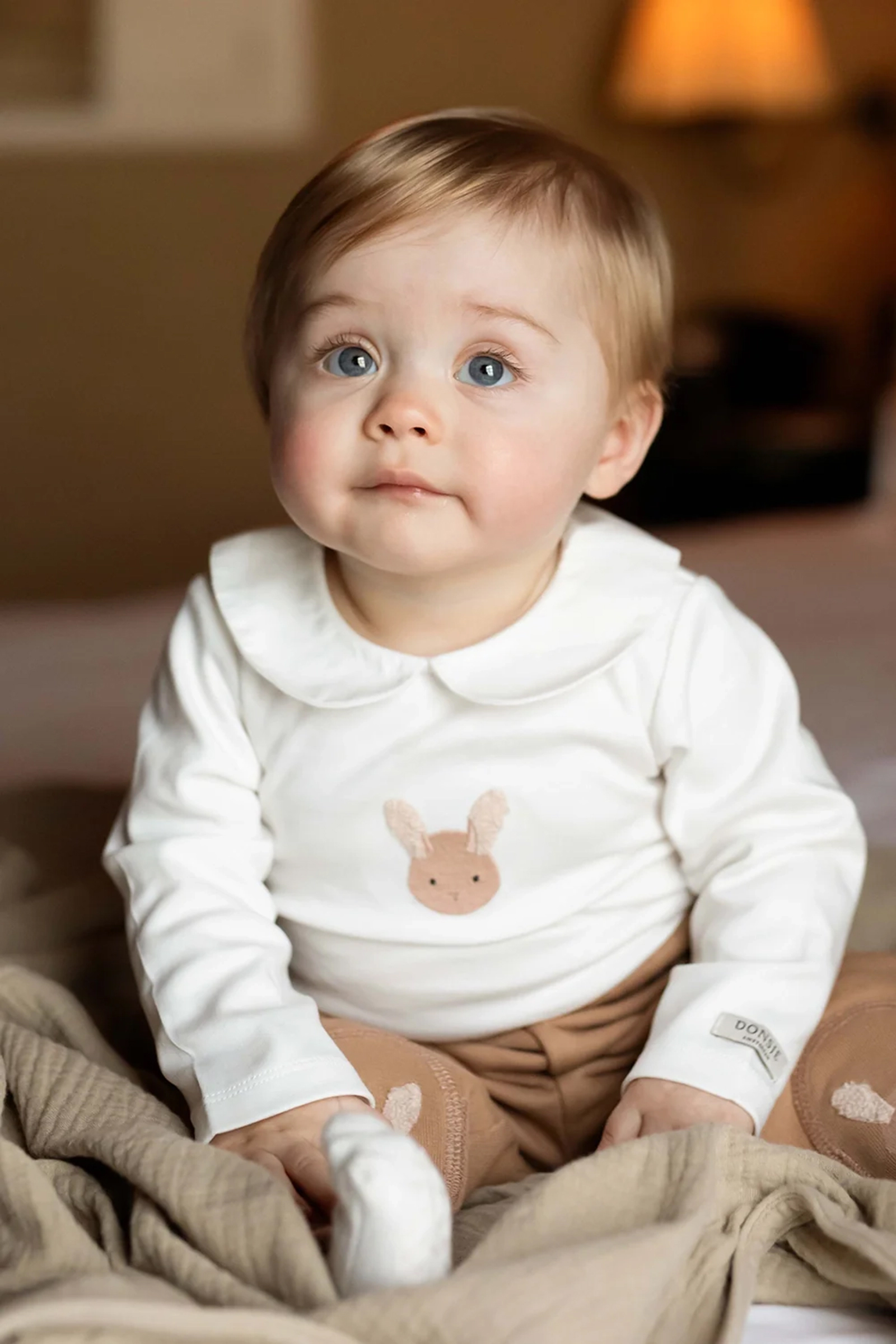 Baby romper lange mouw ecru