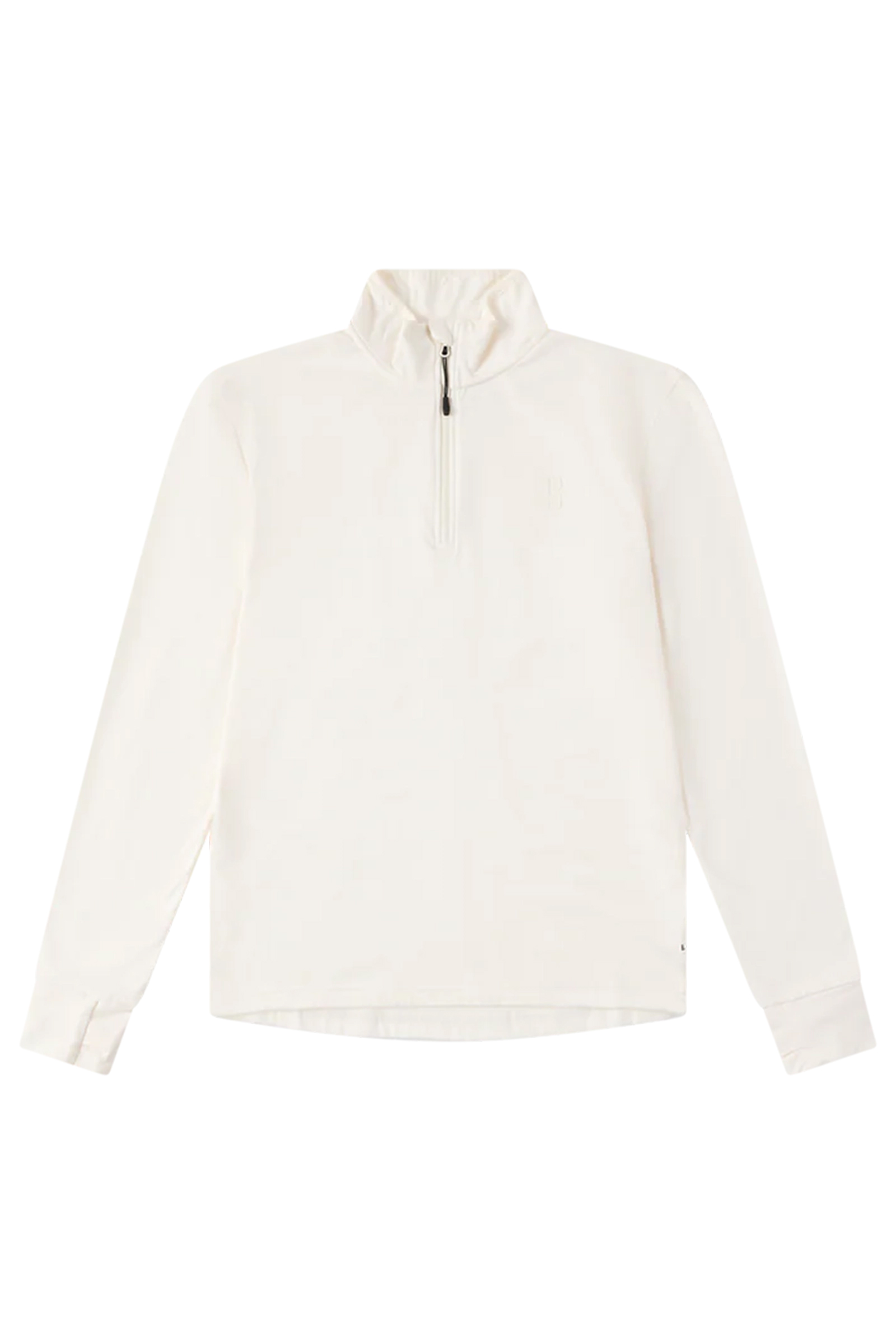 Wintersport heren pully+rits ecru