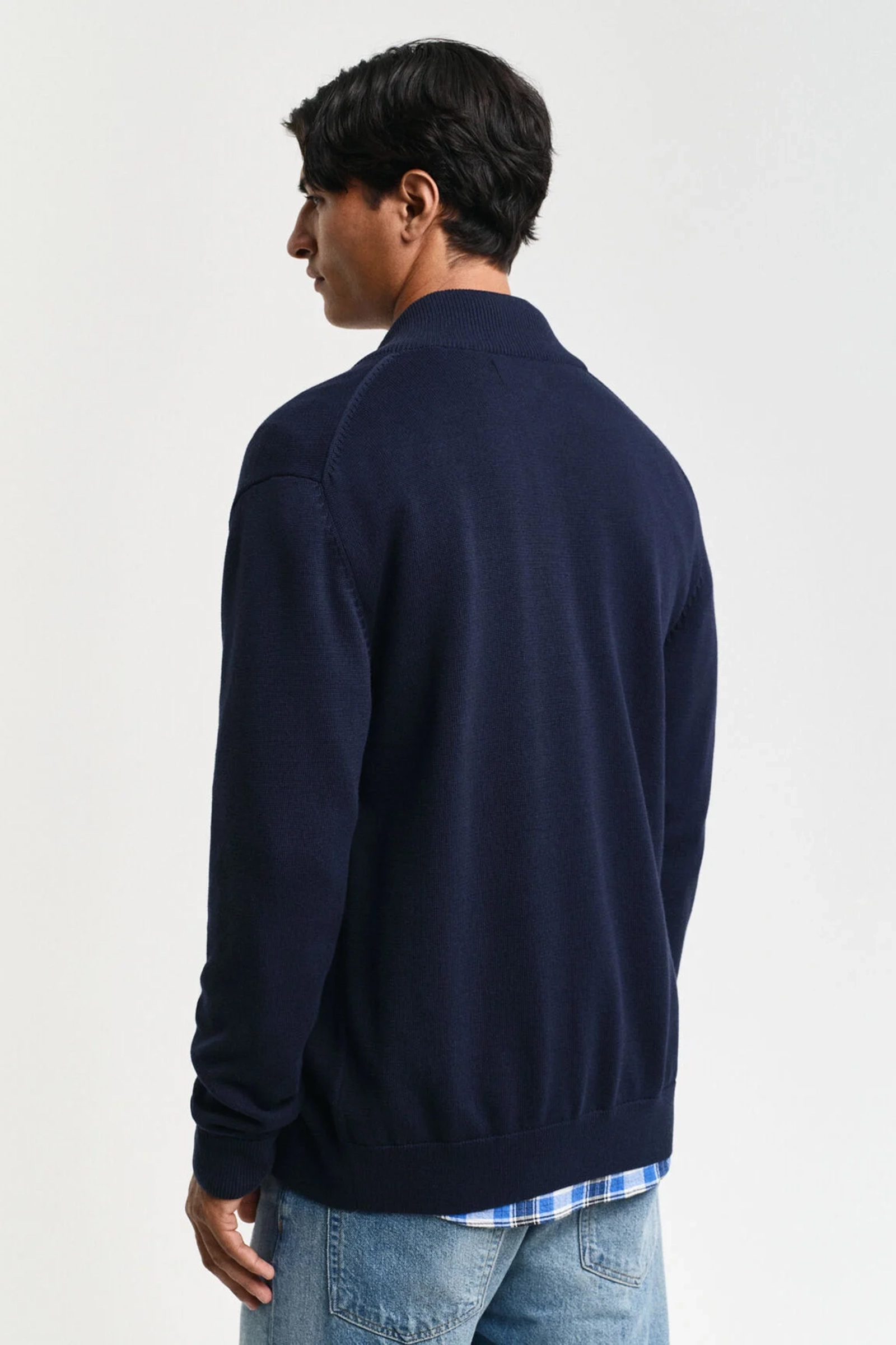 Gant CASUAL COTTON ZIP CARDIGAN Blauw-1 3