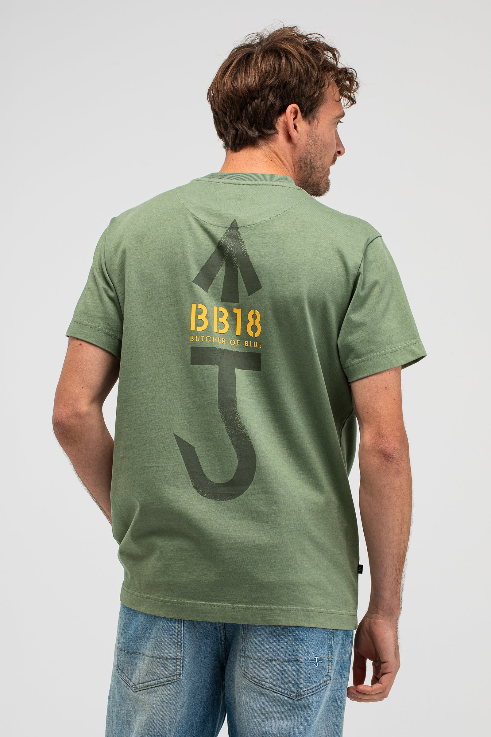 Heren t-shirt kortemouw groen