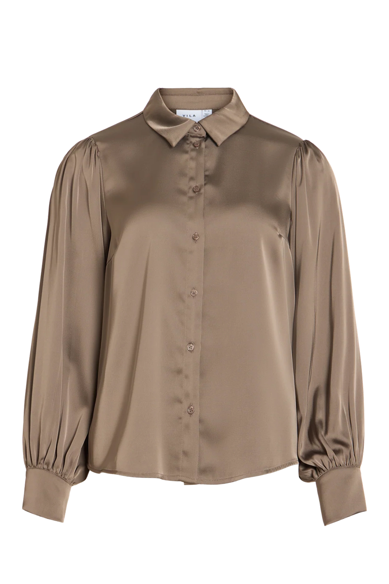 Dames blouse lange mouw grijs