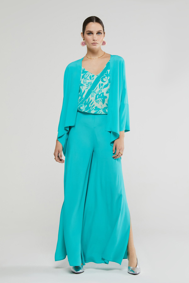 Dames blouse lange mouw blauw