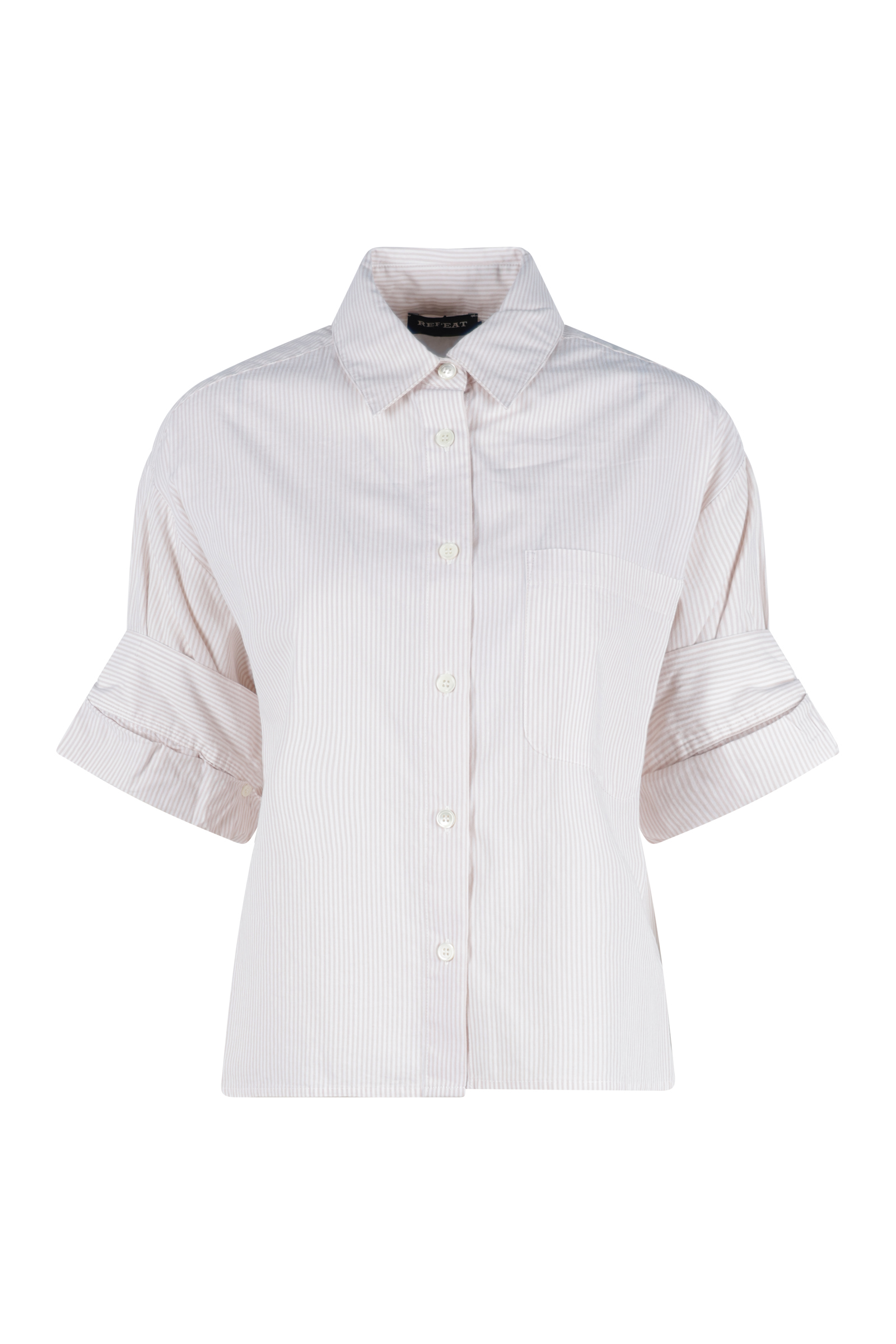 Dames blouse lange mouw bruin