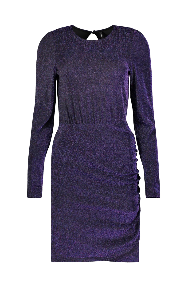 Only ONLNEW RICH GLITTER L/S Voorwinden ride/bayberry JRS 294395002-wave glitter DRESS