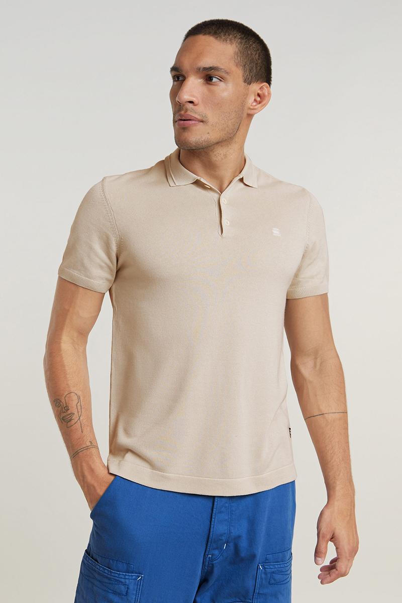 G-Star Knitted polo Wit-1 2