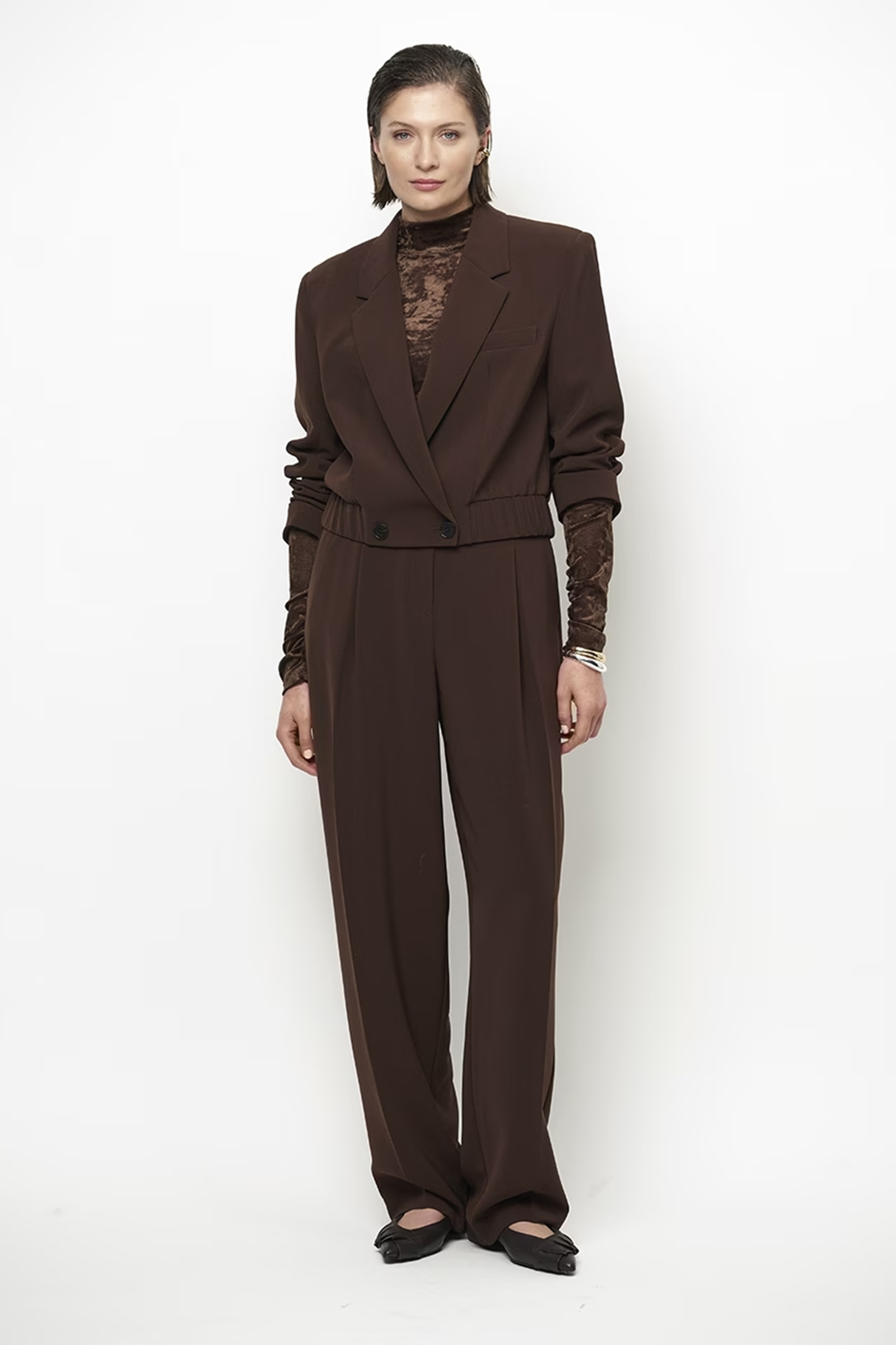 Dames broek bruin
