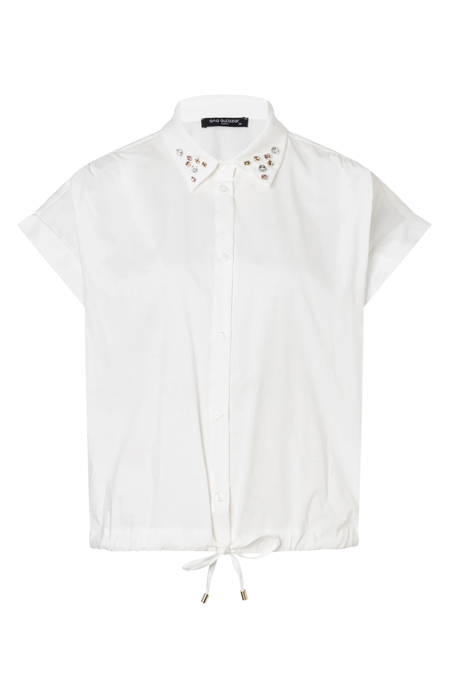 Dames blouse mouwloos wit