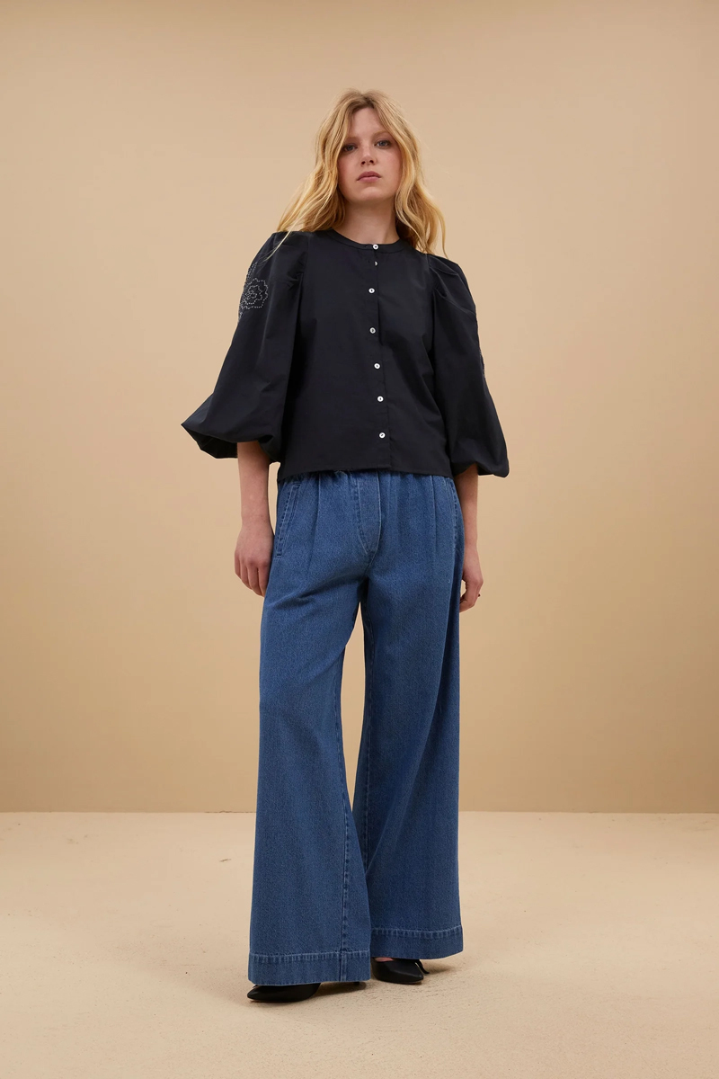 Dames broek blauw