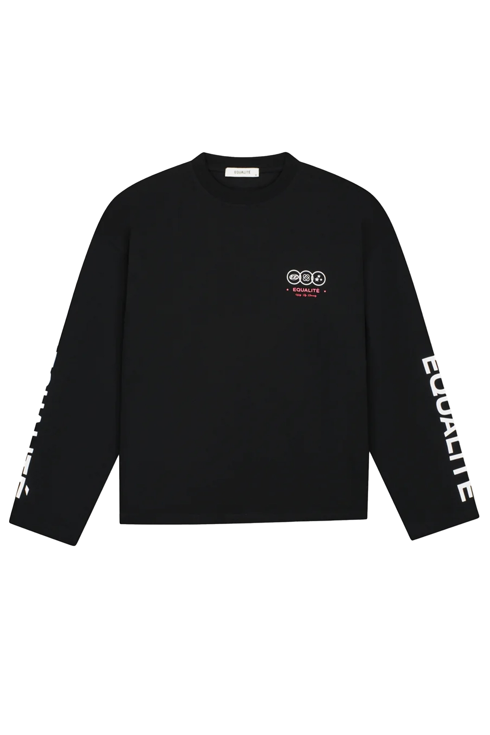 Heren t-shirt lange mouw zwart