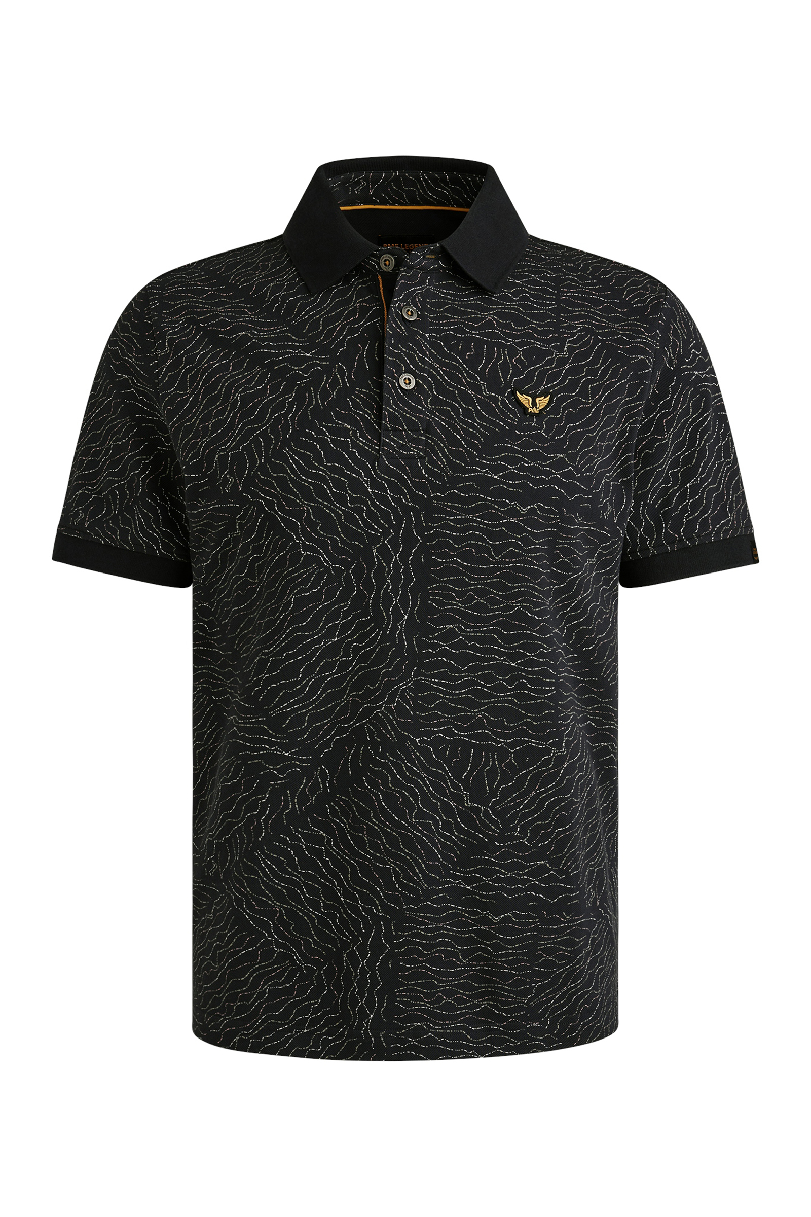 Heren polo korte mouw blauw