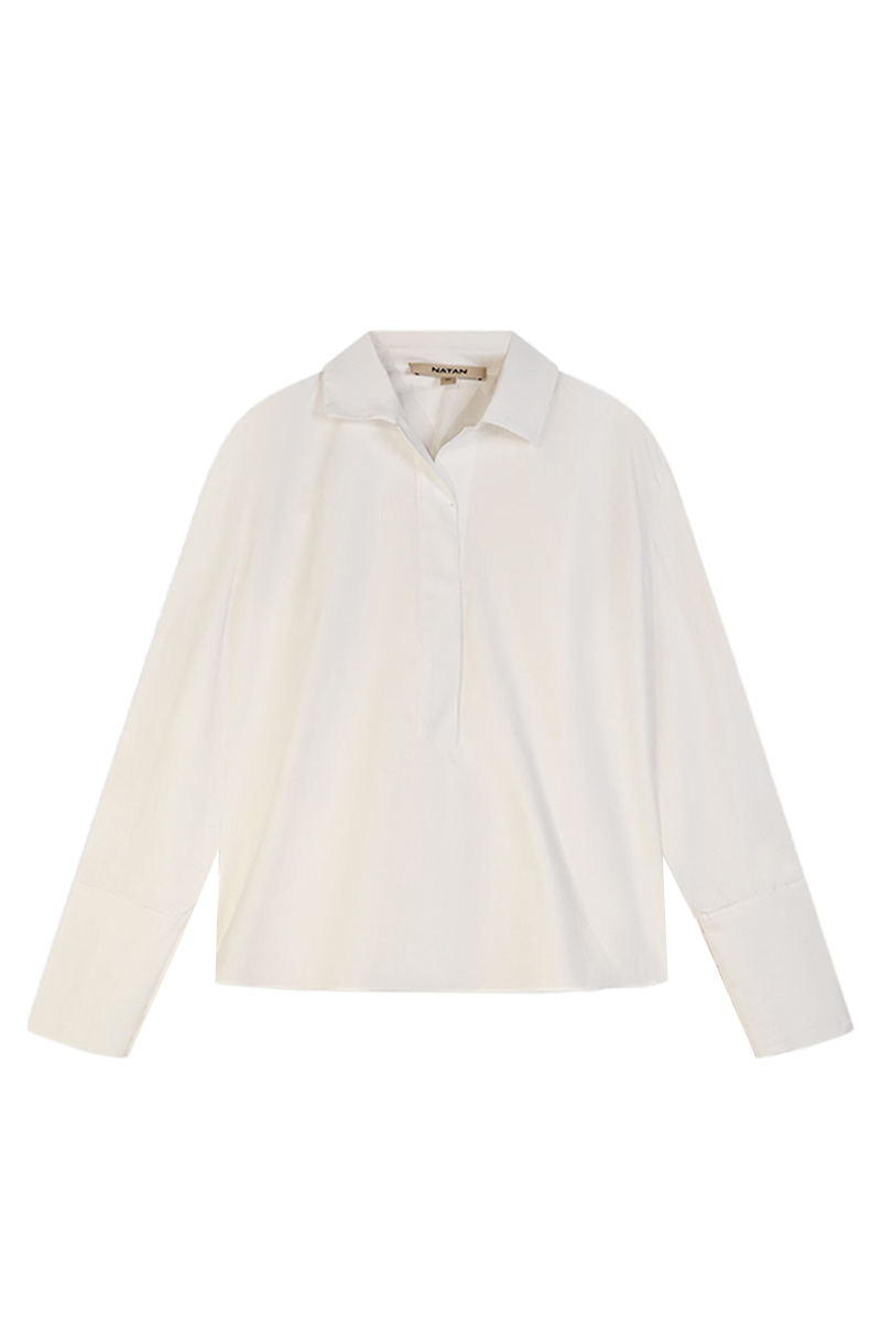 Dames blouse lange mouw wit