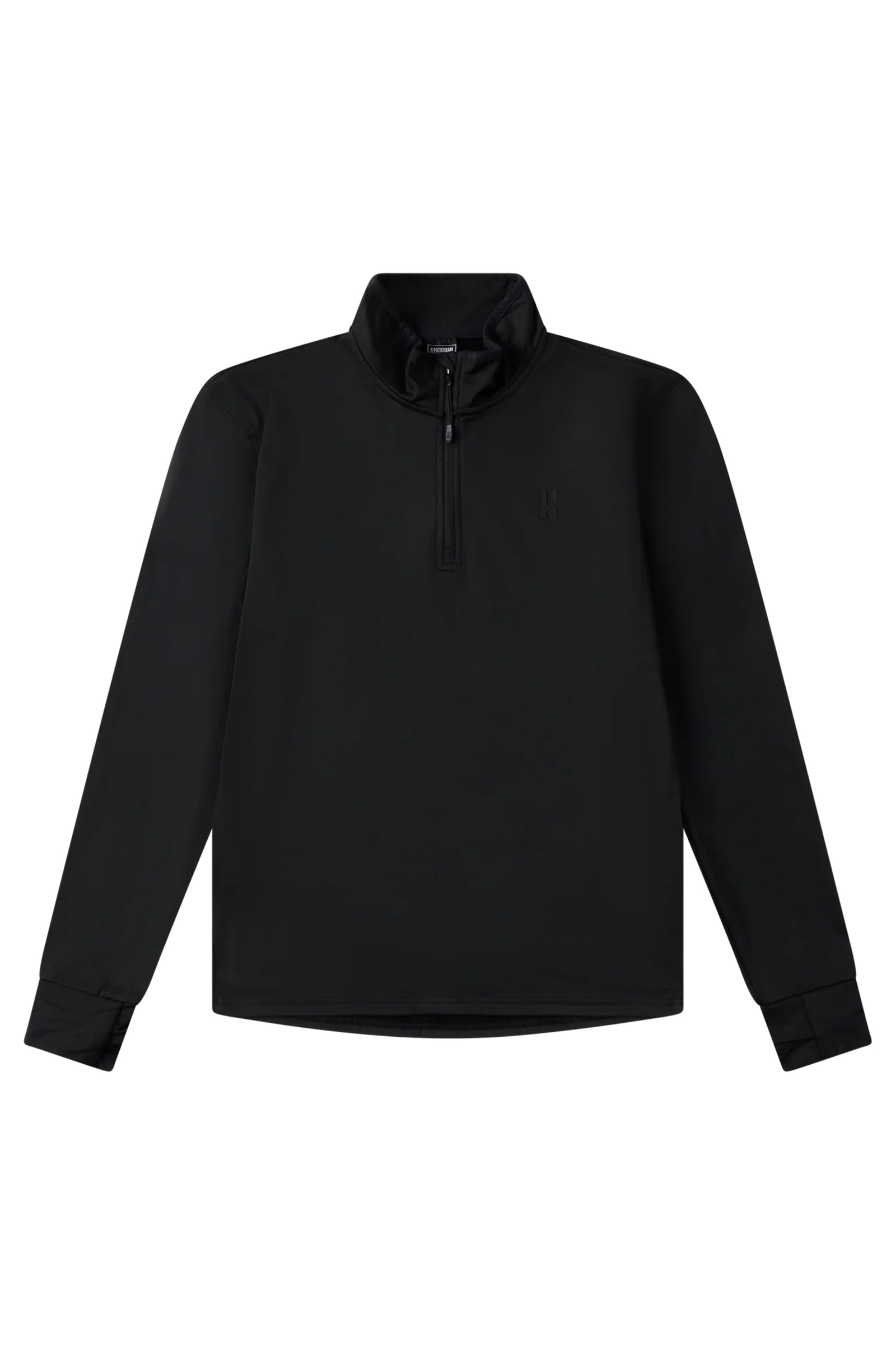 Wintersport heren pully+rits zwart