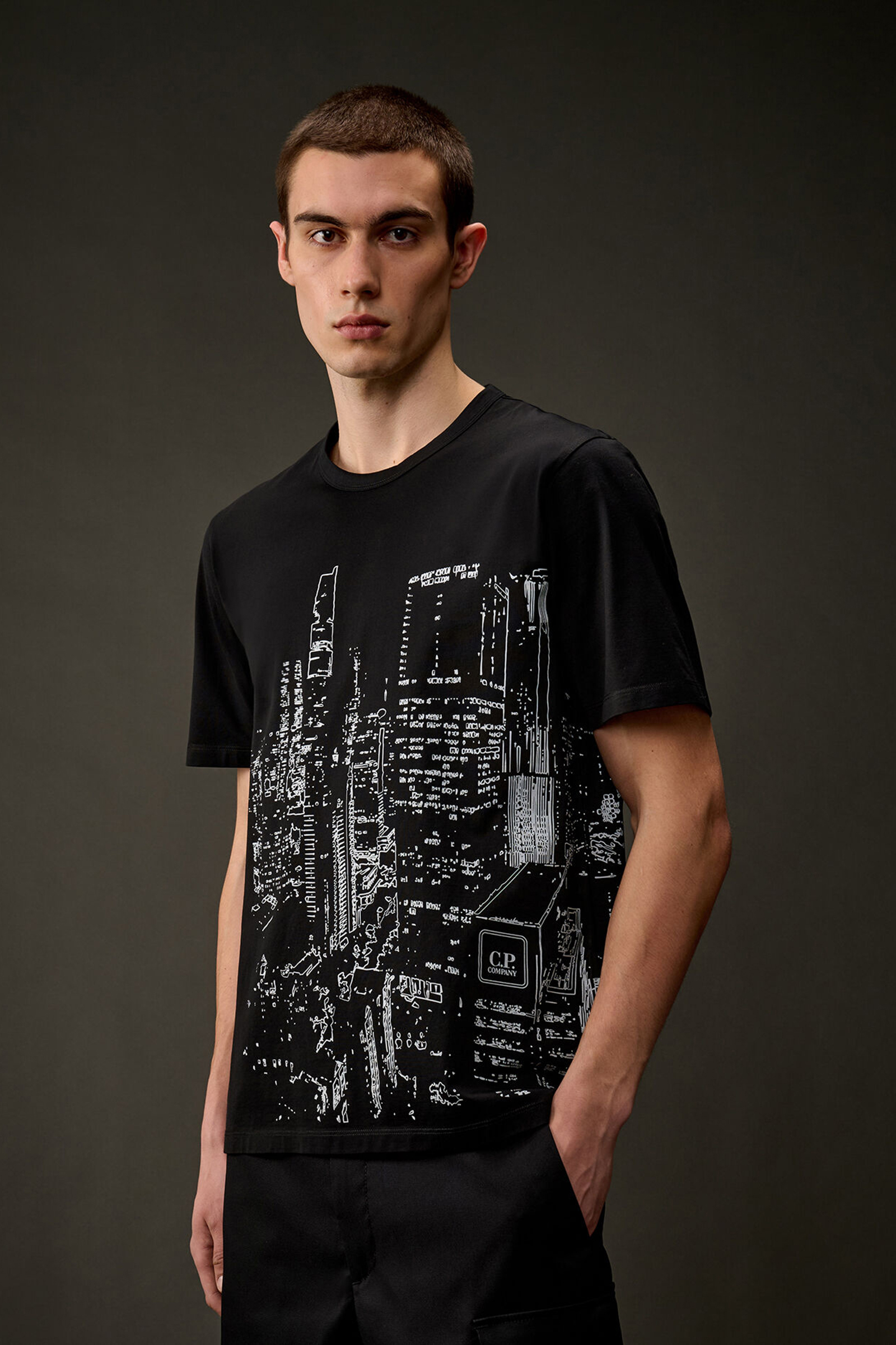 Heren t-shirt kortemouw zwart